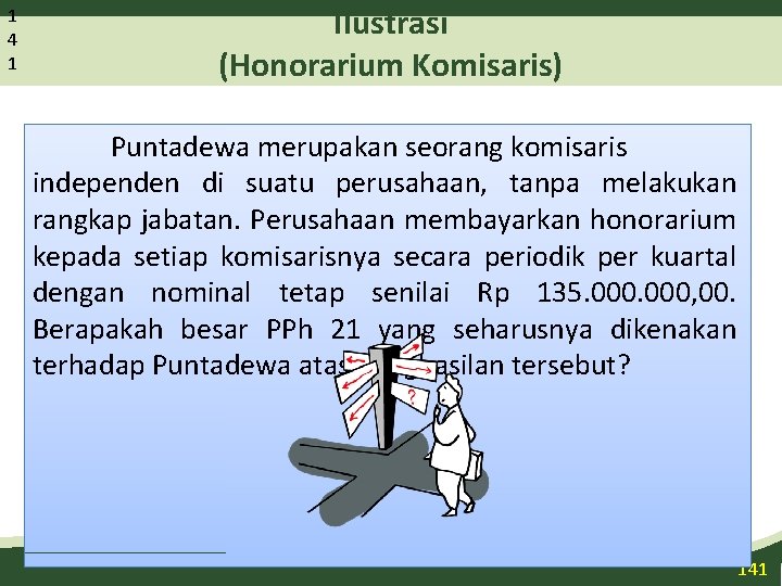 1 4 1 Ilustrasi (Honorarium Komisaris) Puntadewa merupakan seorang komisaris independen di suatu perusahaan,