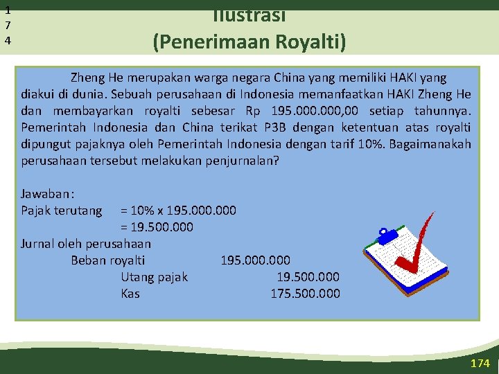 Ilustrasi (Penerimaan Royalti) 1 7 4 Zheng He merupakan warga negara China yang memiliki