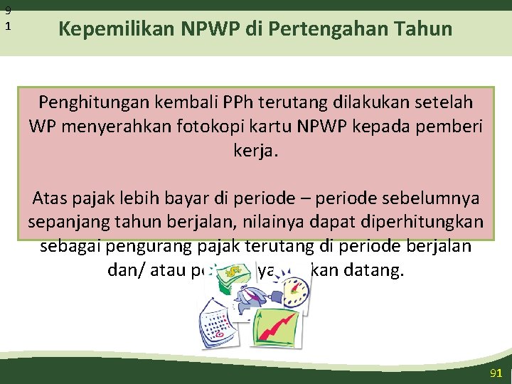 9 1 Kepemilikan NPWP di Pertengahan Tahun Penghitungan kembali PPh terutang dilakukan setelah WP