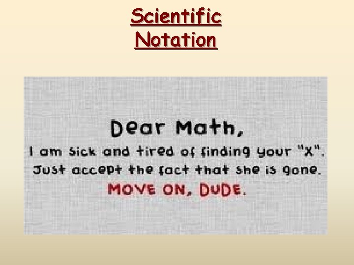 Scientific Notation 