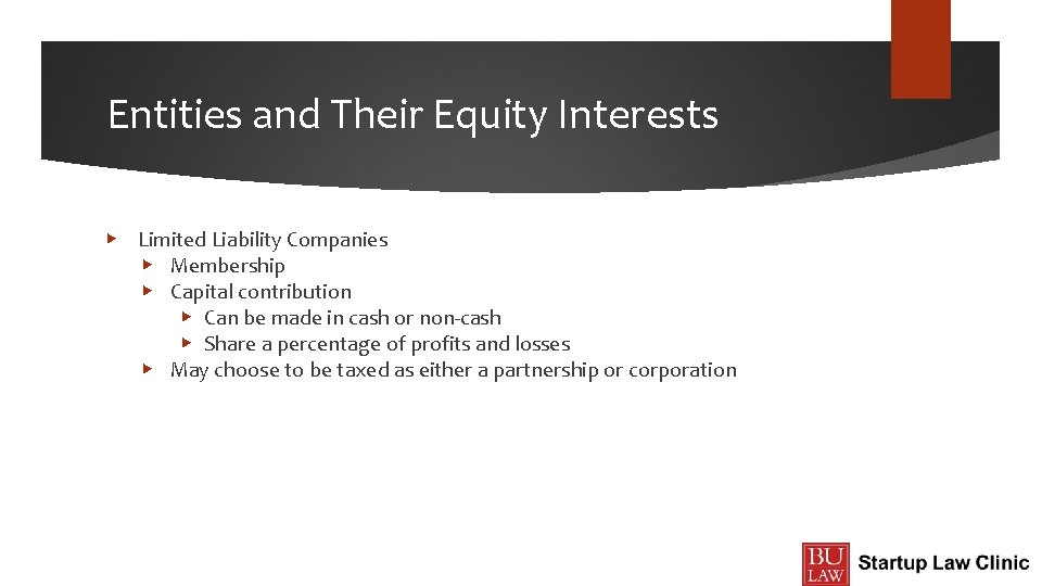 Entities and Their Equity Interests ▶ Limited Liability Companies ▶ Membership ▶ Capital contribution