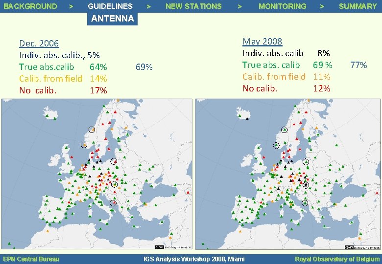 BACKGROUND Background >> > Background Status GUIDELINES >> Guidelines > NEW STATIONS >> Tracking