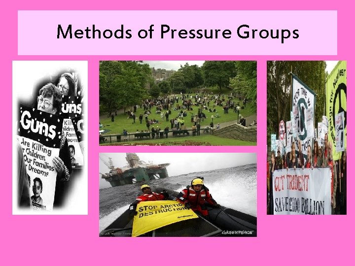 Methods of Pressure Groups 