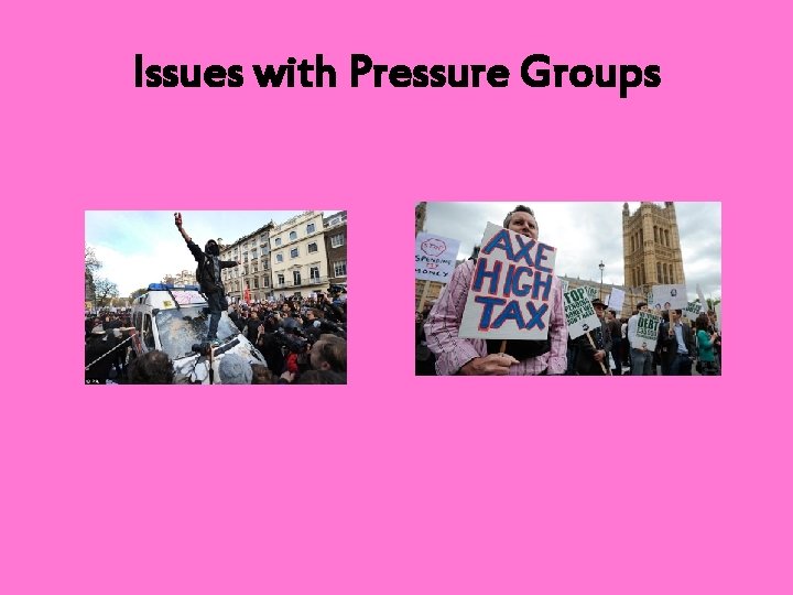 Issues with Pressure Groups 