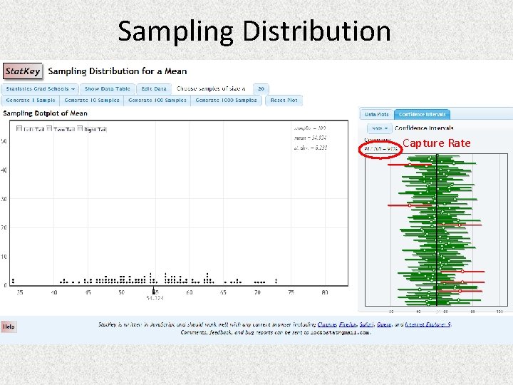 Sampling Distribution Capture Rate 