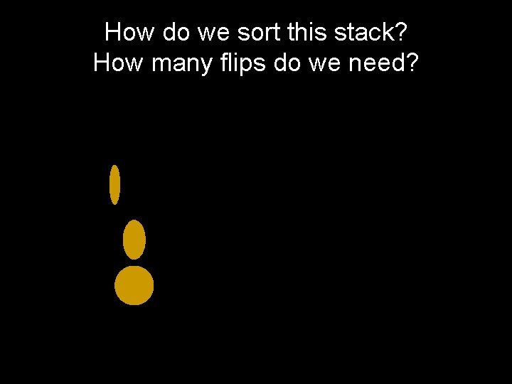 How do we sort this stack? How many flips do we need? 