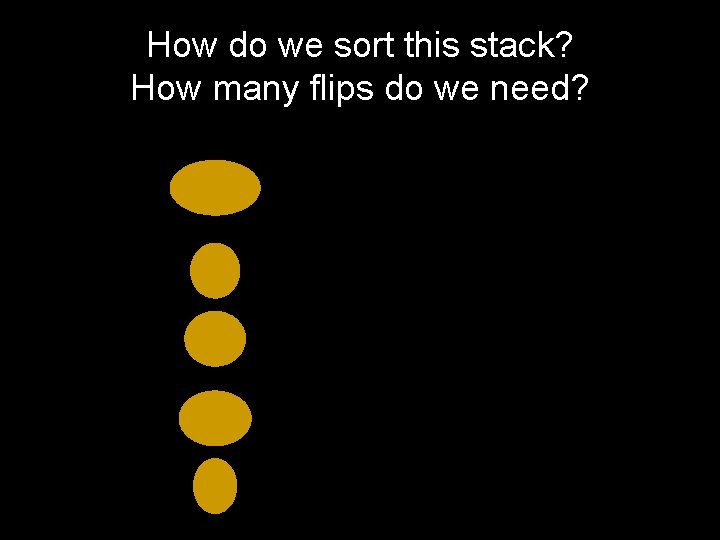 How do we sort this stack? How many flips do we need? 