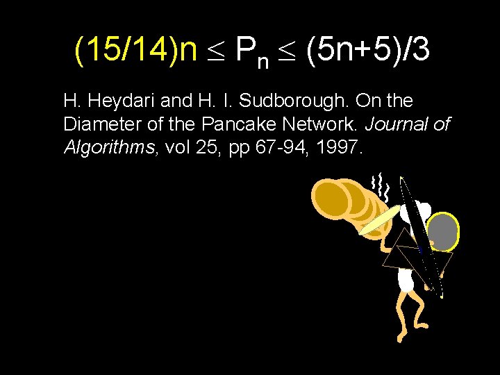 (15/14)n Pn (5 n+5)/3 H. Heydari and H. I. Sudborough. On the Diameter of