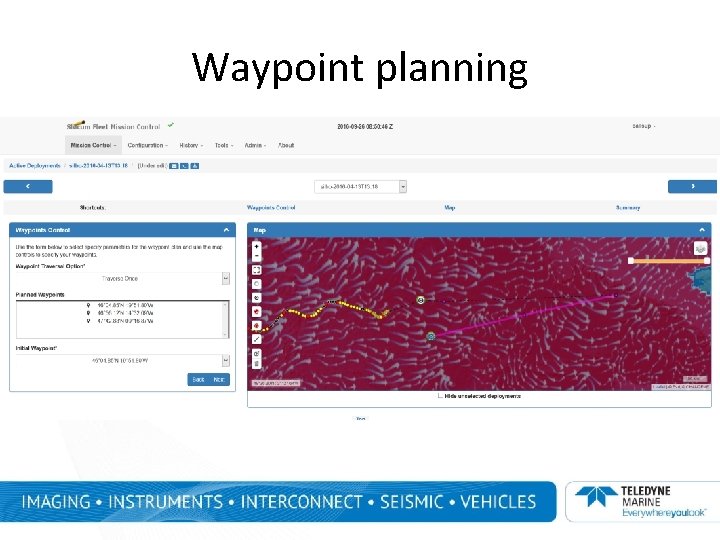 Waypoint planning Waypoint planning