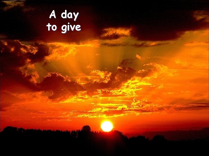 A day to give 