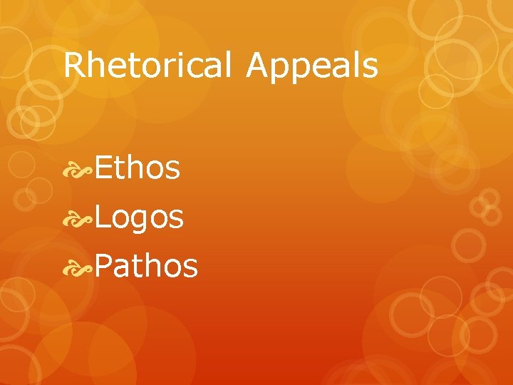 Rhetorical Appeals Ethos Logos Pathos 