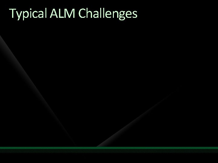 Typical ALM Challenges Typical ALM Challenges
