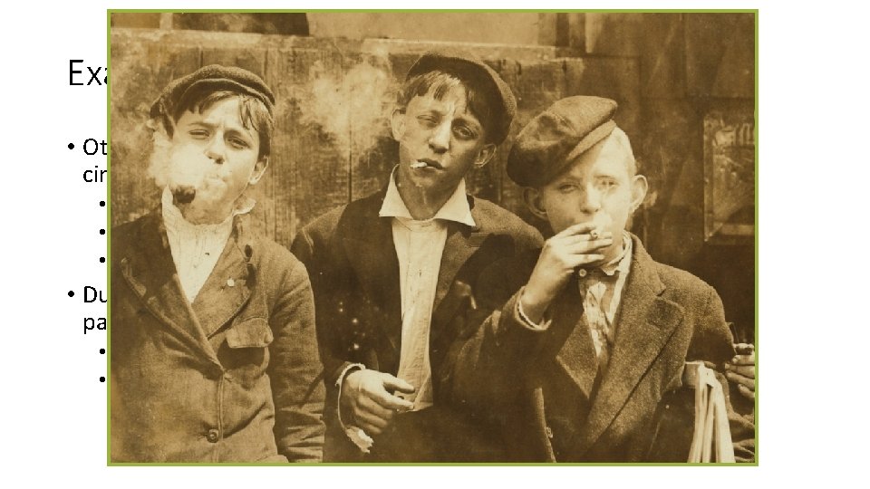 Examples of Progressive Reform Efforts • Other targets of progressive movement were saloons, brothels, Examples of Progressive Reform Efforts • Other targets of progressive movement were saloons, brothels,