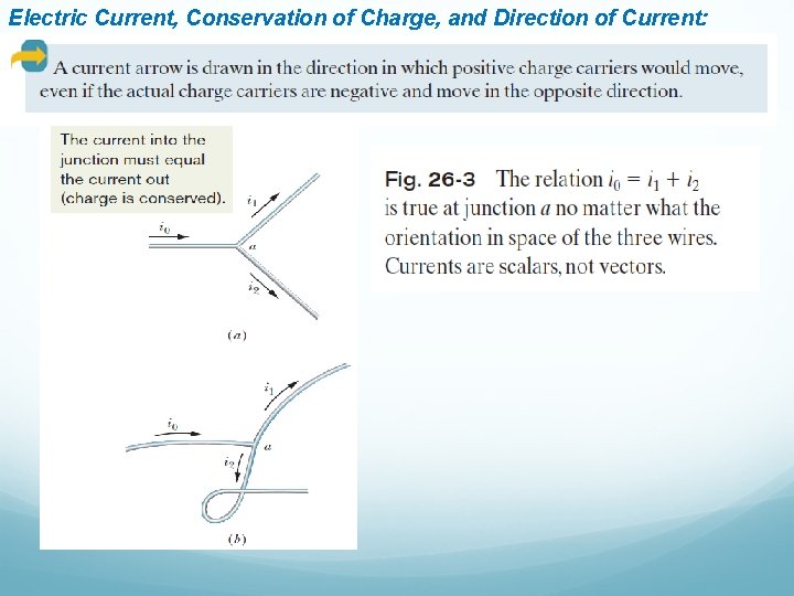 Electric Current, Conservation of Charge, and Direction of Current: 
