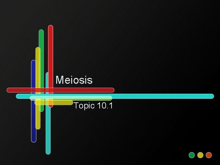 Meiosis Topic 10. 1 