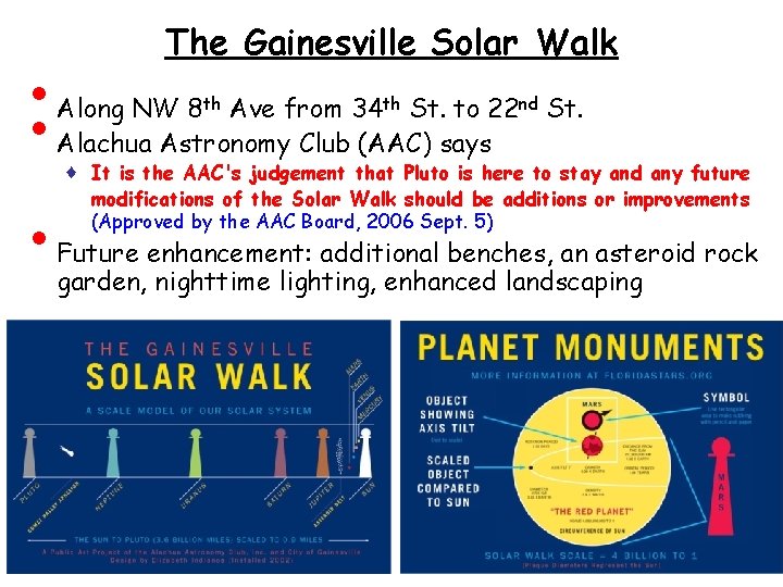  • • • The Gainesville Solar Walk Along NW 8 th Ave from