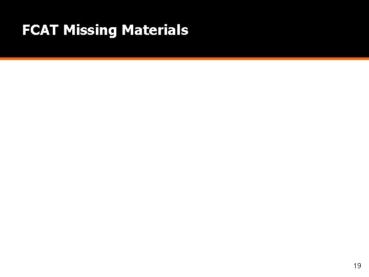 FCAT Missing Materials 19 