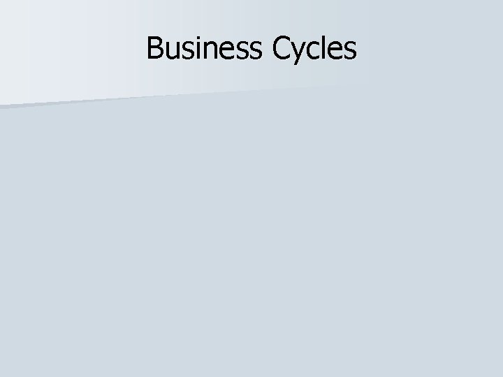 Business Cycles 