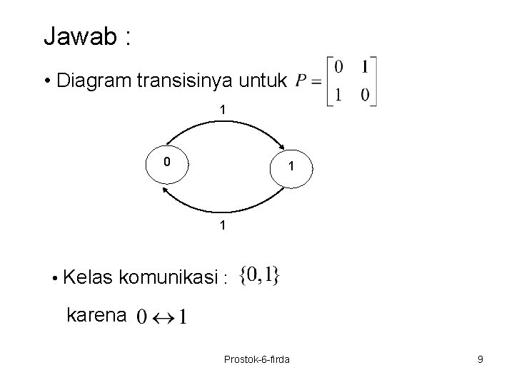 Jawab : • Diagram transisinya untuk 1 0 1 1 • Kelas komunikasi :