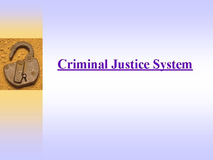 Criminal Justice System 