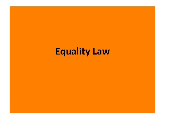 Equality Law 