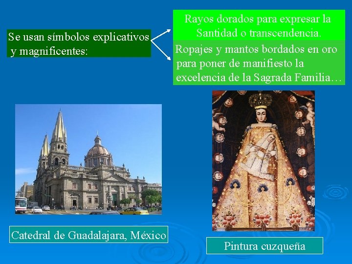 Se usan símbolos explicativos y magnificentes: Catedral de Guadalajara, México Rayos dorados para expresar