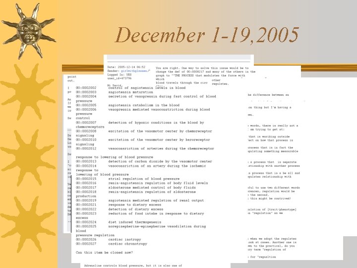 December 1 -19, 2005 Lots of Discussion Consult outside experts. 