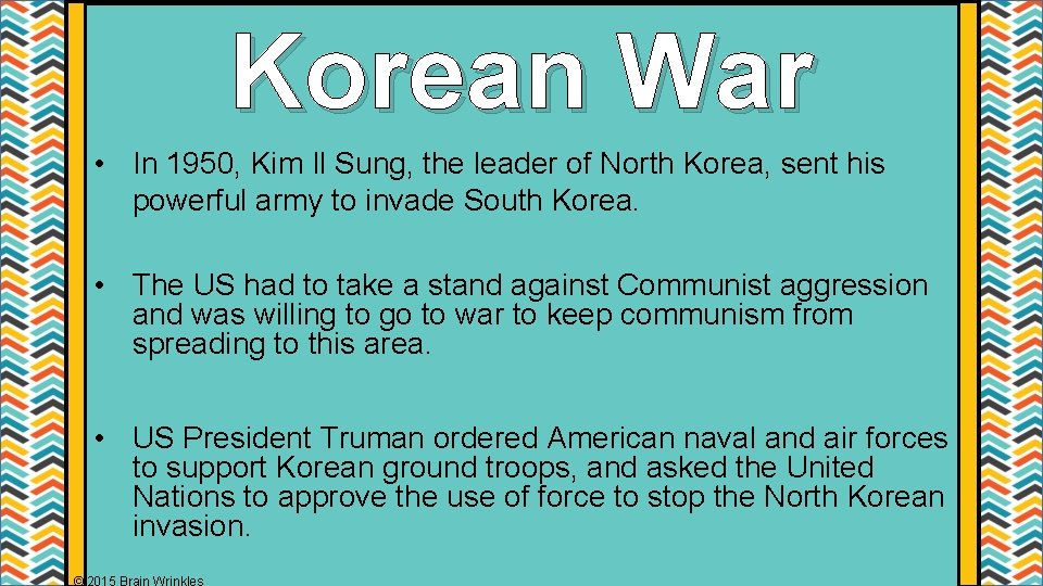 Korean War • In 1950, Kim Il Sung, the leader of North Korea, sent Korean War • In 1950, Kim Il Sung, the leader of North Korea, sent