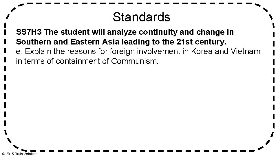 Standards SS 7 H 3 The student will analyze continuity and change in Southern Standards SS 7 H 3 The student will analyze continuity and change in Southern