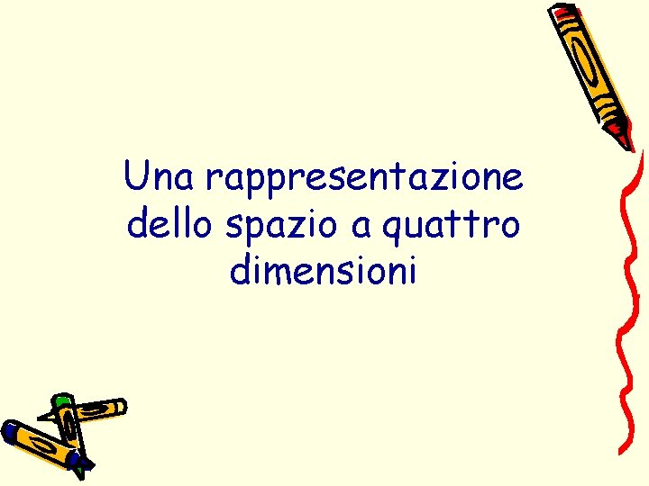 Una rappresentazione dello spazio a quattro dimensioni 