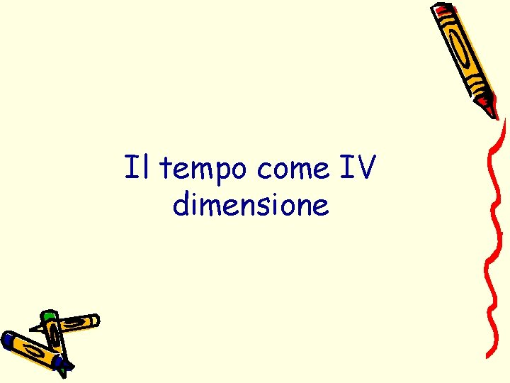 Il tempo come IV dimensione 