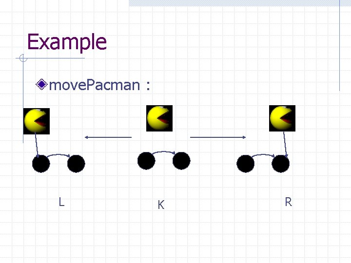 Example move. Pacman : L K R 