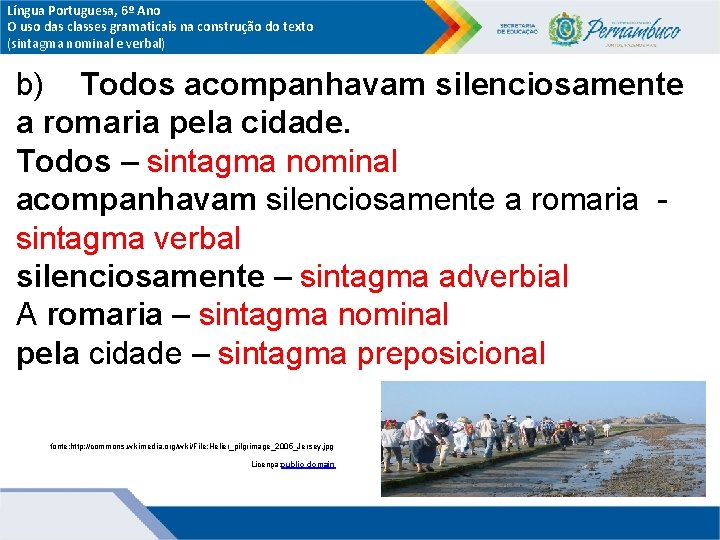 Língua Portuguesa, 6º Ano O uso das classes gramaticais na construção do texto (sintagma Língua Portuguesa, 6º Ano O uso das classes gramaticais na construção do texto (sintagma