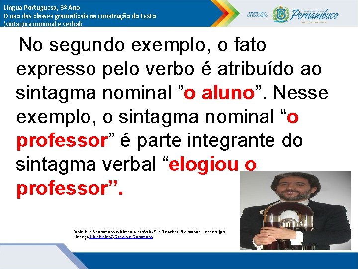 Língua Portuguesa, 6º Ano O uso das classes gramaticais na construção do texto (sintagma Língua Portuguesa, 6º Ano O uso das classes gramaticais na construção do texto (sintagma