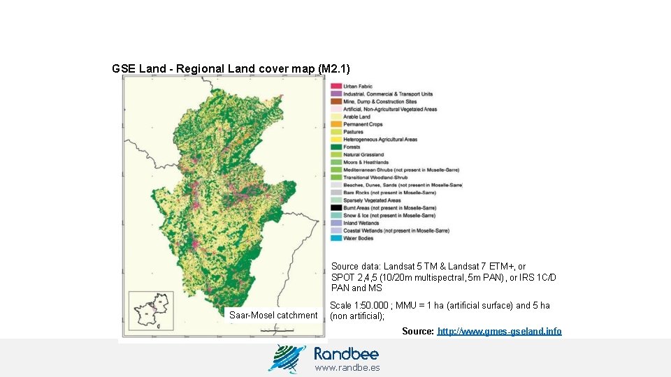 GSE Land - Regional Land cover map (M 2. 1) Source data: Landsat 5