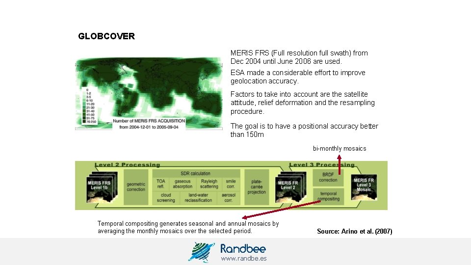 GLOBCOVER MERIS FRS (Full resolution full swath) from Dec 2004 until June 2006 are