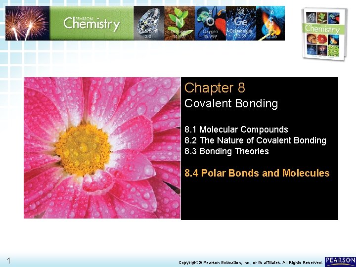 8. 4 Polar Bonds and Molecules > Chapter 8 Covalent Bonding 8. 1 Molecular