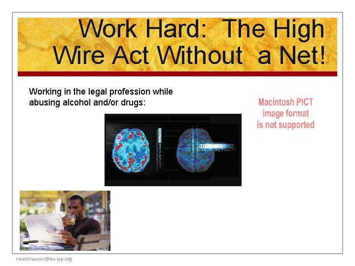 Work Hard: The High Wire Act Without a Net! Working in the legal profession
