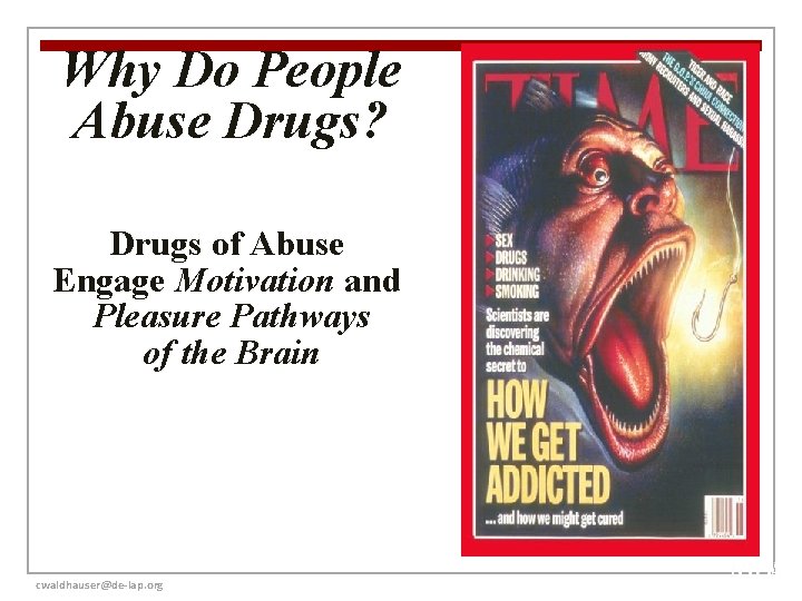 Why Do People Abuse Drugs? Drugs of Abuse Engage Motivation and Pleasure Pathways of