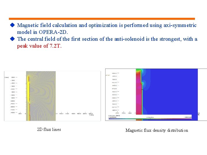 u Magnetic field calculation and optimization is performed using axi-symmetric model in OPERA-2 D.