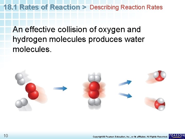 18. 1 Rates of Reaction > Describing Reaction Rates An effective collision of oxygen