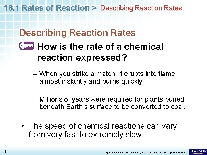 18. 1 Rates of Reaction > Describing Reaction Rates How is the rate of