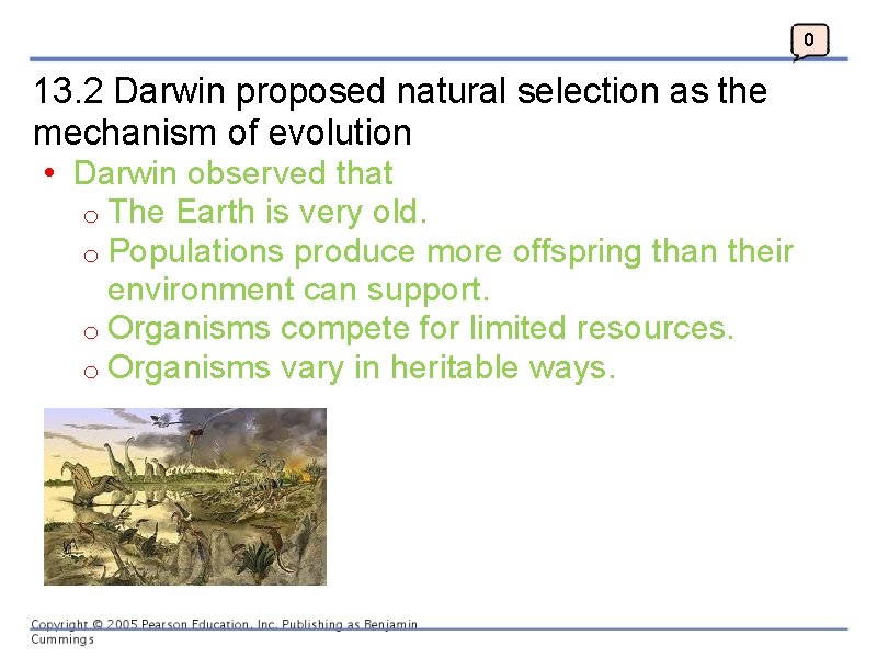 0 13. 2 Darwin proposed natural selection as the mechanism of evolution • Darwin