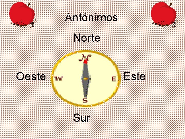Antónimos Norte Oeste Este Sur 