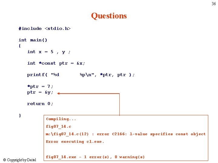 36 Questions #include <stdio. h> int main() { int x = 5 , y 36 Questions #include <stdio. h> int main() { int x = 5 , y