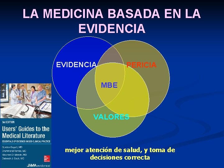 LA MEDICINA BASADA EN LA EVIDENCIA PERICIA MBE VALORES mejor atención de salud, y LA MEDICINA BASADA EN LA EVIDENCIA PERICIA MBE VALORES mejor atención de salud, y