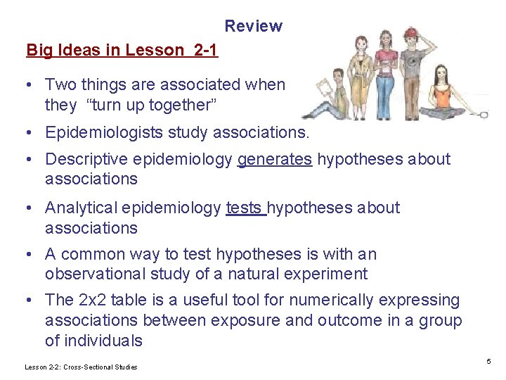 Review Big Ideas in Lesson 2 -1 • Two things are associated when they Review Big Ideas in Lesson 2 -1 • Two things are associated when they