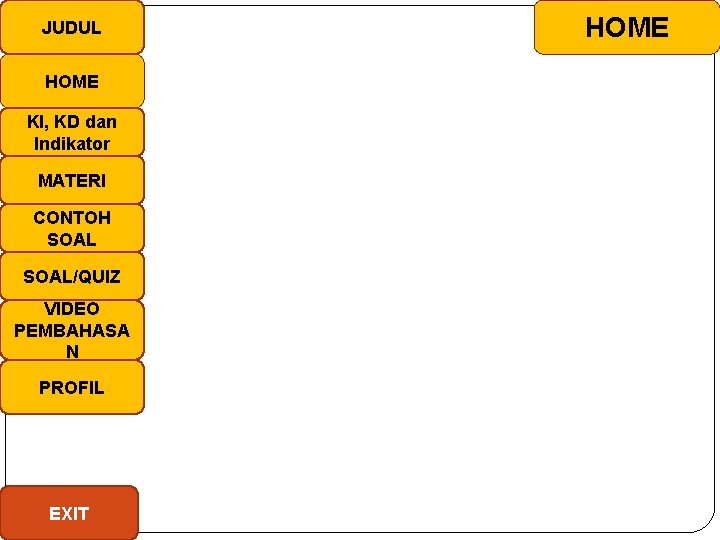 JUDUL HOME KI, KD dan Indikator MATERI CONTOH SOAL/QUIZ VIDEO PEMBAHASA N PROFIL EXIT