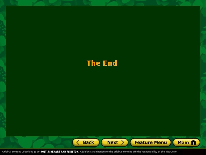 The End 