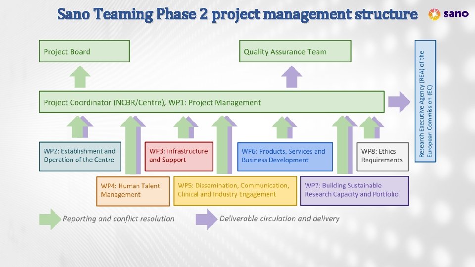 Sano Teaming Phase 2 project management structure 